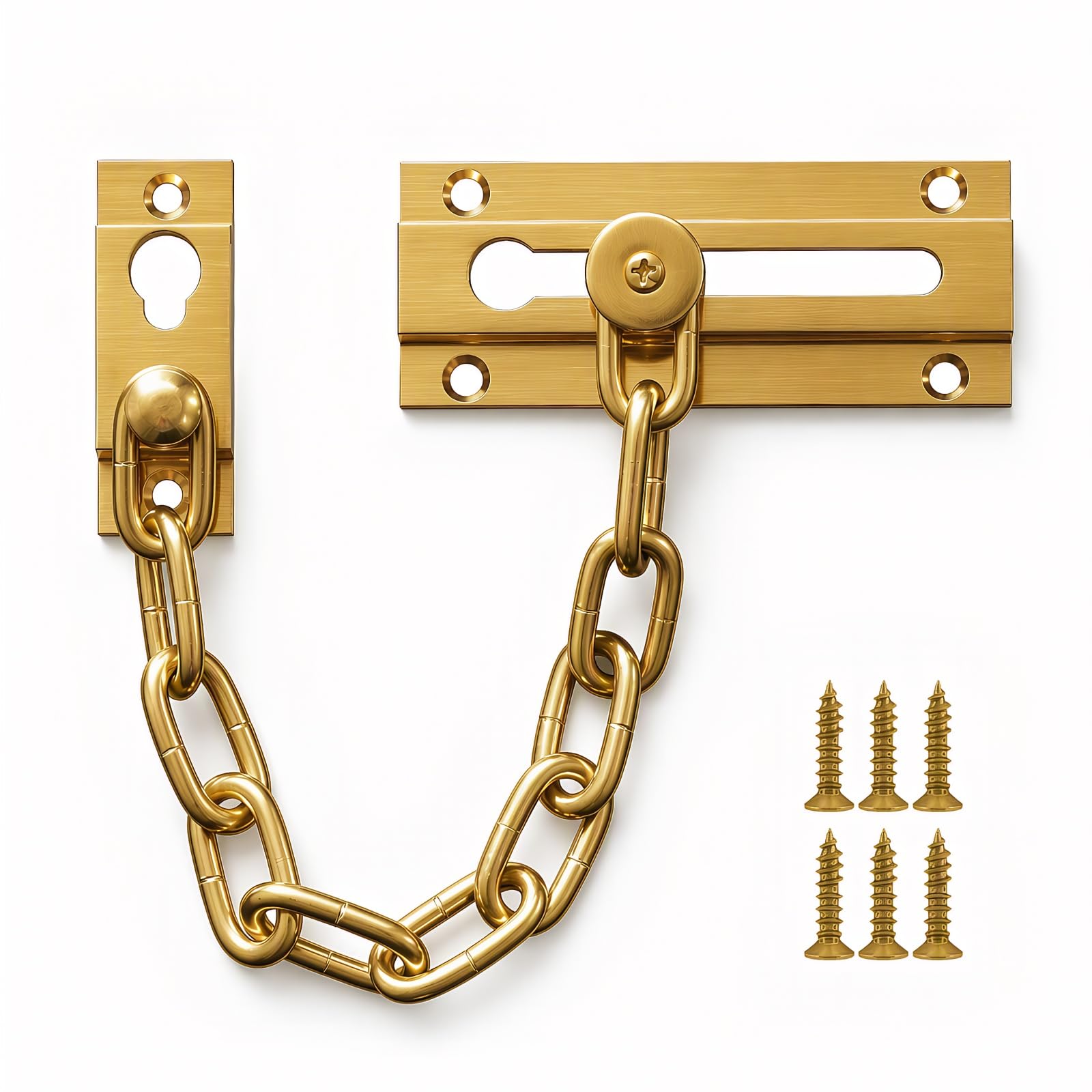 2 Barres Pivotantes Pour Serrure De Porte – Laiton Massif, Vintage, Pour Sécurité, Renovators Supply