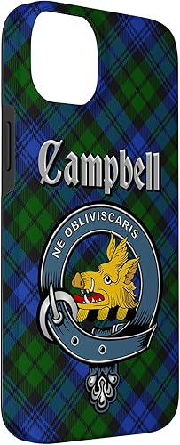 Miniatura 3 de Funda para iPhone 14 Plus Campbell Clan Insignia y Tartán