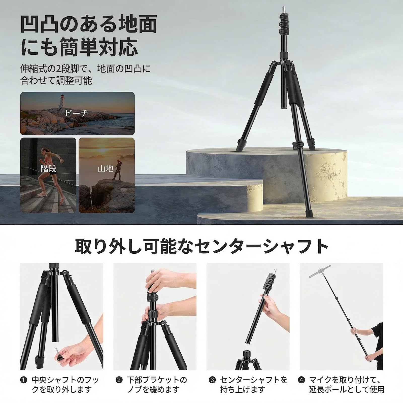 Amazon | NEEWER ライトスタンド 撮影用スタンド アルミ製 1.5-6.4ft