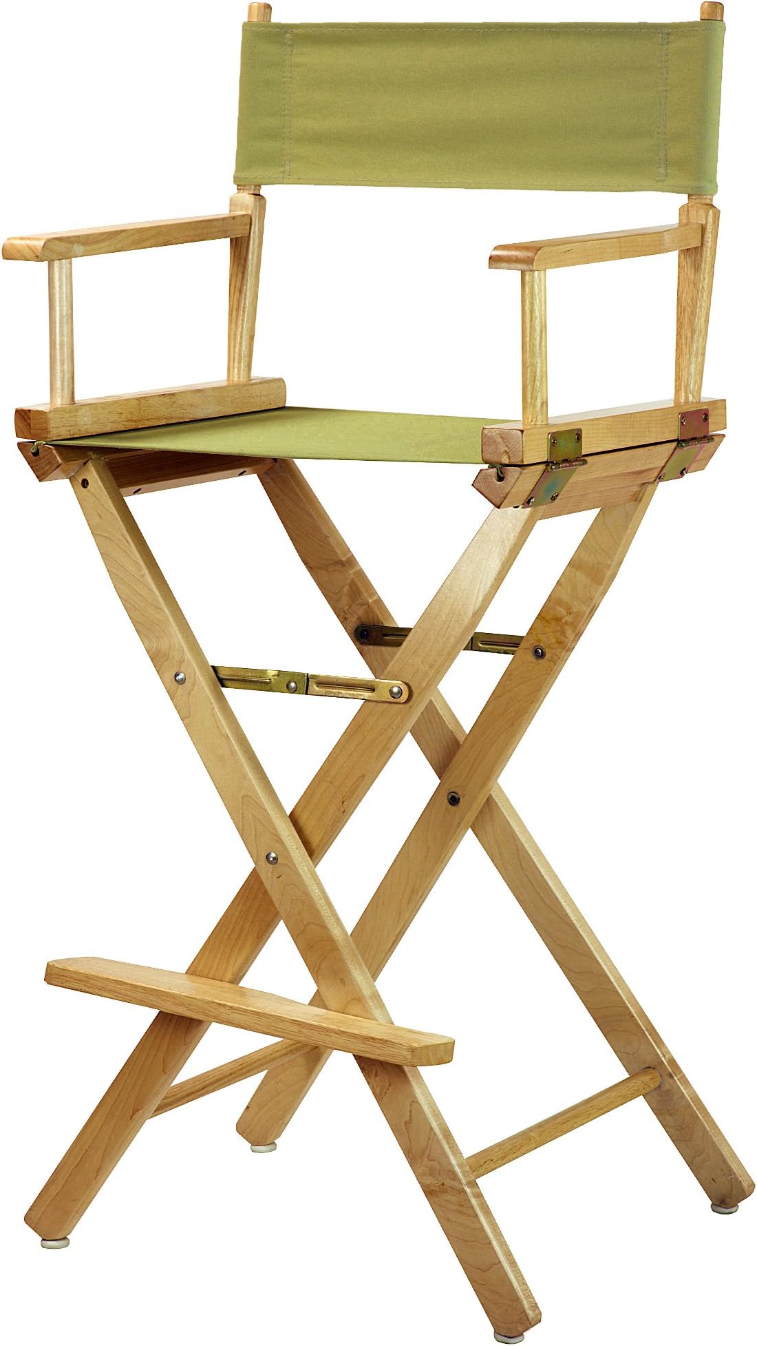 30" Director's Chair Natural Frame-with Olive Canvas, Bar Height