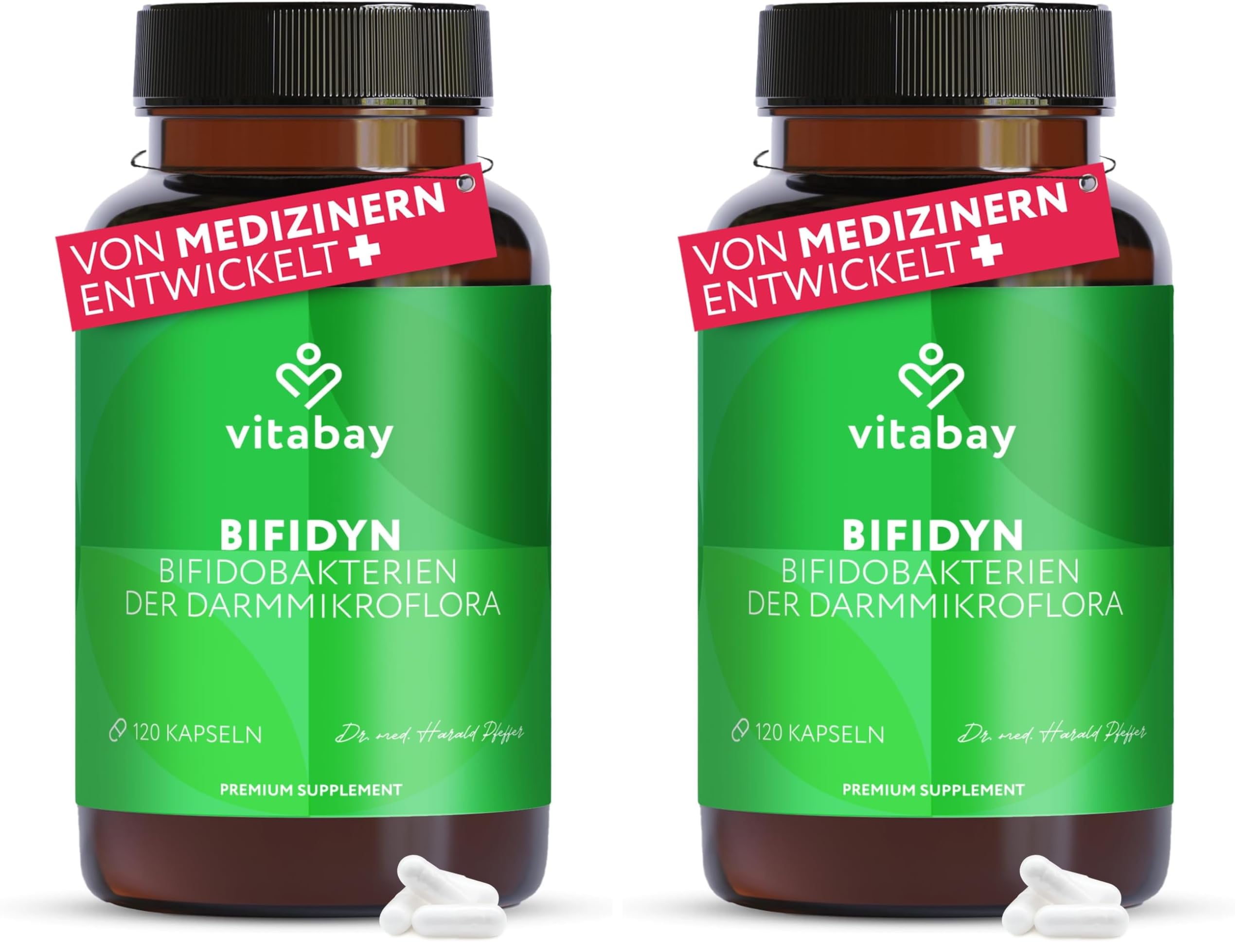 Vitabay Bifidyn – Bifidobakterien-Kulturen – 120 vegane Kapseln (Packung mit 2)