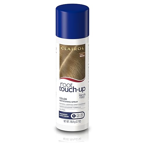 Clairol Nice'n Easy Root Touch-Up - Spray de coloración temporal para el cabello, color marrón claro, paquete de 1