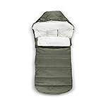UPPAbaby CozyGanoosh 2-in-1 Seasonal Footmuff - Easily Attaches to UPPAbaby Strollers + RumbleSeat - Versatile, Ultra-Plush Zip-Out Liner for Cold Weather - Evelyn (Meadow Green)