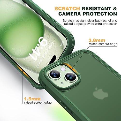 Miniatura 96 de Diaclara - Funda diseñada para iPhone 14 Pro Max, resistente, de cuerpo completo, con protector de pantalla sensible al tacto y antiarañazos + Blanco
