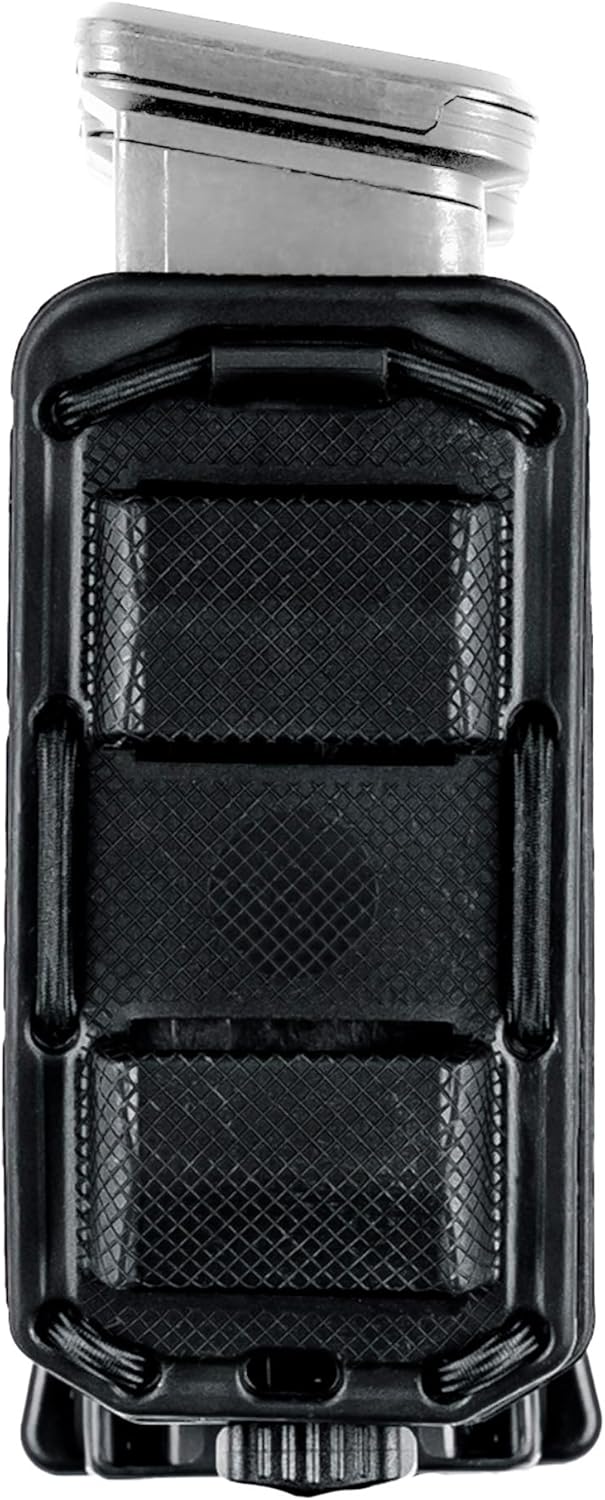 Hero’s Pride Flex OWB Single Pistol Mag Case - Universal Fit with Rotating Belt Adapter - Single or Double Stack 9mm or .40 Magazine - Tactical Utility Case