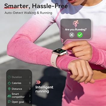Smart Watches for Women, 1.85 HD Alexa Smart Watch for Android Phones & iPhones with Calls/Messages/Reminders, 3ATM 120+ Sport Modes Fitness Tracker Watch for Women with Heart Rate/Sleep/SpO2 Monitor