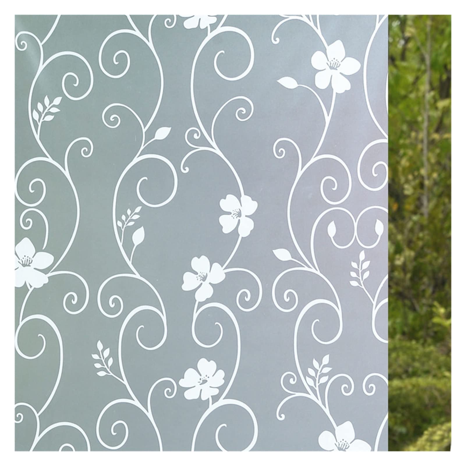 90 x 500 cm Fensterfolie aus Vinyl, selbstklebend, Fensteraufkleber, Glas-Aufkleber, wasserdicht, Sonne, UV-Schutz, Schlafzimmer, Badezimmer (Color : Clear, Size : 90x200cm)