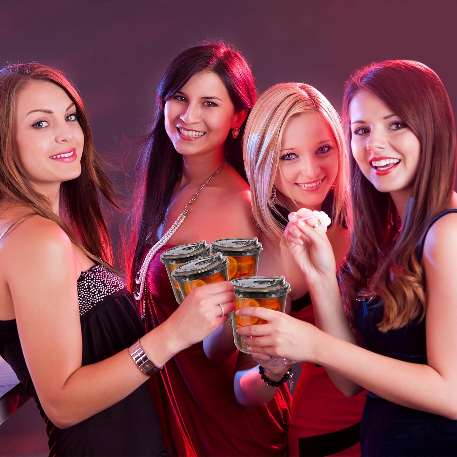 20oz Disposable Stemless Glasses With Strawless Sip Lids,PET Disposable Drinking Cups,Clear Plastic Wine Glasses for Parties Birthday,Wedding,Meeting,Christmas Party Supplies (50, Transparent) - Image 7