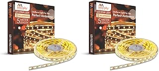 Murphy 25W LED Strip 2835 Cove Light 5 Metre (Warm White, Pack of 2) with Driver, PCB