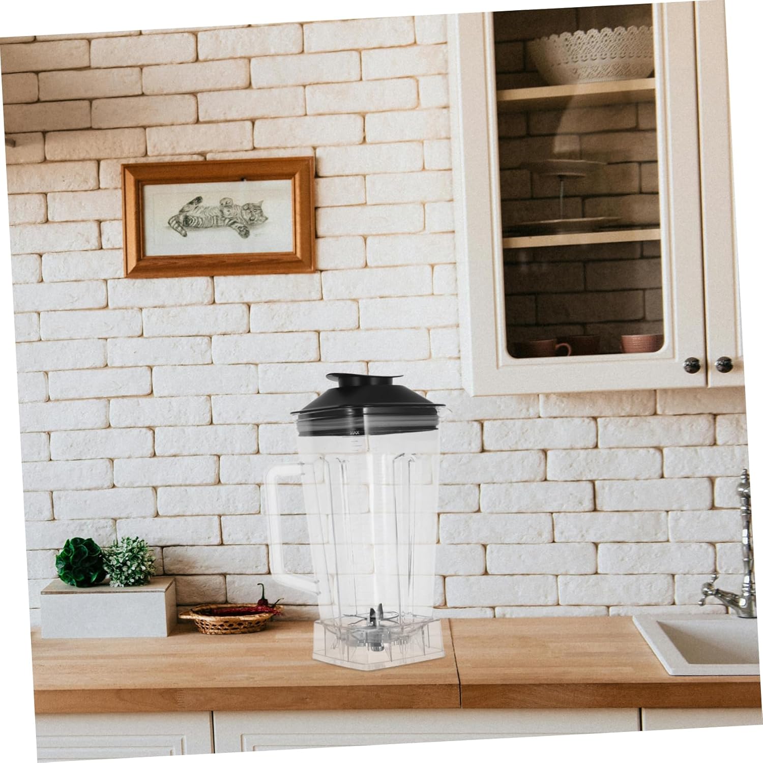 Large Capacity Commercial Food Processor Pitcher Plastic Cups Juicing Blender Cup Holder for Smoothies Soy Milk