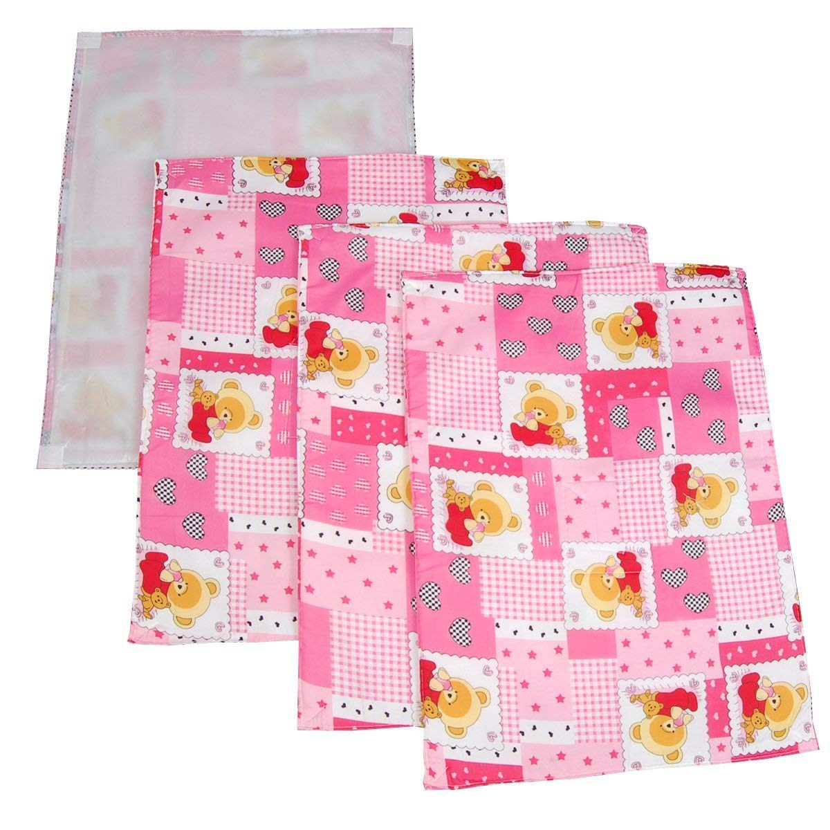 Fareto New Born Baby After Bath Oil Massaging & Diaper Changing Sheets Washable and Reusable with One Sided Cotton(0-6 Months) 1