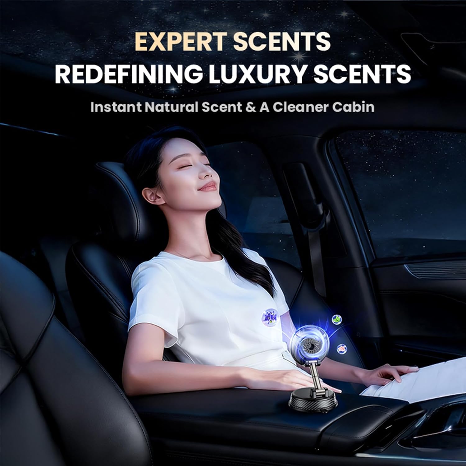 360° Adjustable Car Aromatherapy Tablet Magnetic Phone Holder, Compatible with iPhone 17 Pro Max, 16, 15, 14, 13, 12, Air Plus & More. Perfect for Car, Kitchen, Bedroom, Gym & More