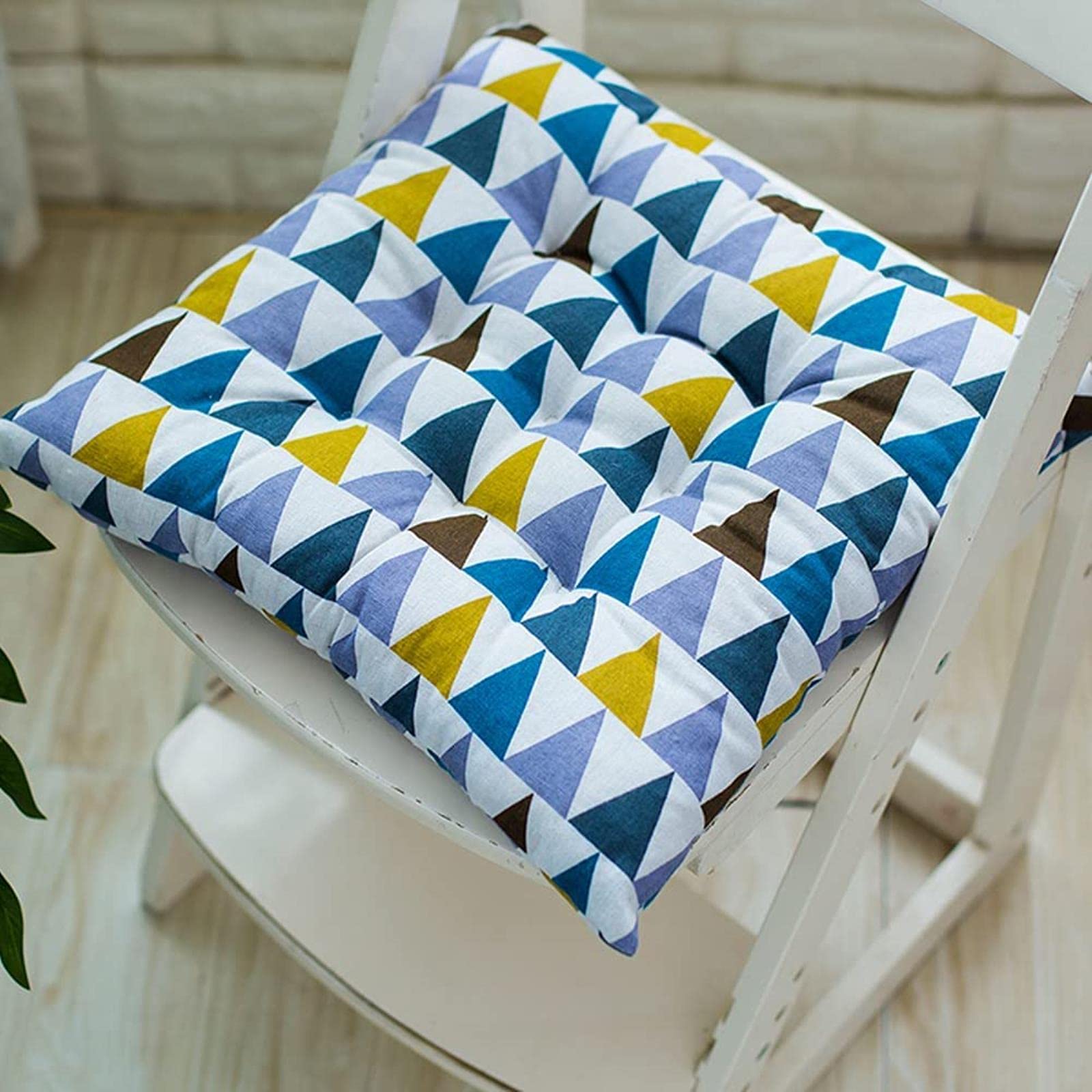 LFNOONE Cojines De Exterior Para Sillas De 17 X 17 Pulgadas, Cojines Impermeables Para Exteriores Para Muebles De Patio, Sofá De Jardín, Almohadillas Con Asa Y Cinturón Fijo, Cojines Para Sillas