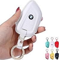 Vista 1 de Car Key Fob Cover for BMW Key Case, Luxury Leather Key Cover Suitable for BMW 3 5 6 7 Series X1 X2 X3 X5 X6 Series,for BMW Keys Protector Case