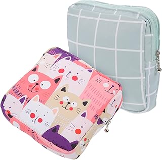 GARVALON 2pcs Napkin Storage Bag Travel Purse Outdoor Decor Travel Organizer Bags Adorable Period School Supplies for Teen Girls Napkin Bag Pads Pouch Coin Pouch