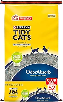 Purina Tidy Cats Non-Clumping Cat Litter for Multiple Cats 52 lbs.