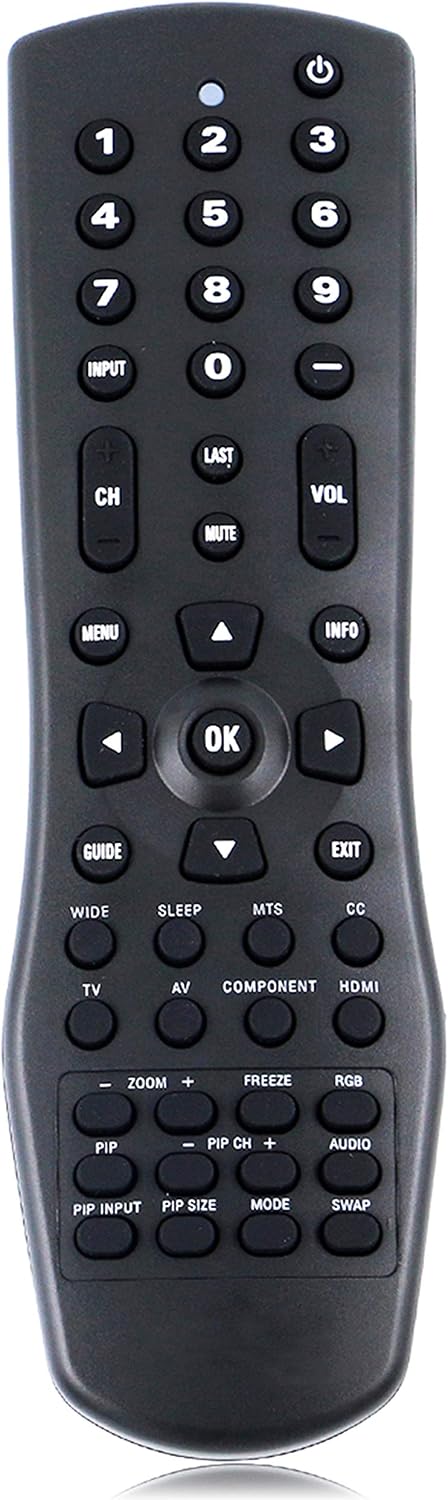 New VR1 Replace Remote Control fit for Vizio TV VX52L VX42L VW42L VW37L VW26L VW22L VU42L VS42L VA26L VA22L VA220E VA19L L42 L37 L32 GV47L GV46L GV42L