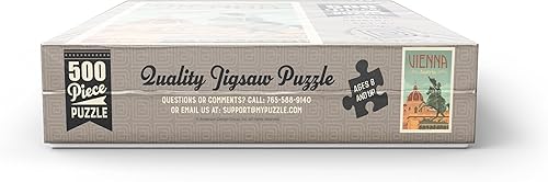 Miniatura 11 de MyPuzzle Austria Viena, póster vintage, rompecabezas prémium de 500 piezas para adultos