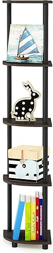 Miniatura 79 de Furinno Turn'n'Tube - Estantería esquinera de 3 niveles multi-propósito Negro/Gris