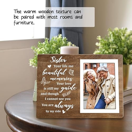 Miniatura 4 de Marco de fotos conmemorativo, marco de fotos para hermana, regalos de condolencias por pérdida de hermana querida, regalos de duelo por pérdida de