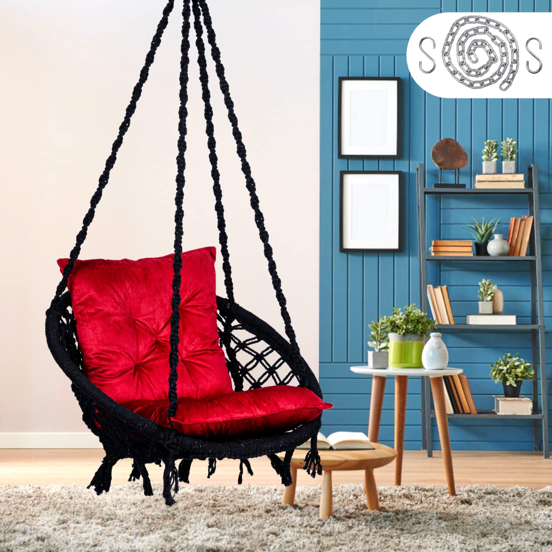 Swing for Adults/Jhula for Adults/Wooden Swing for Living Room, for