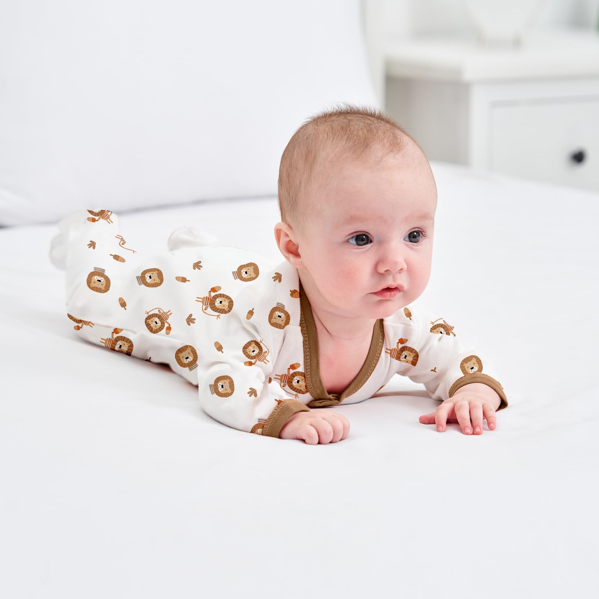 Miracle Baby 3 pièces bébé barboteuses bébé pyjama sac de couchage en coton avec pieds avec boutons Gr. 56 62 68 pour nouveau-né filles Garçon