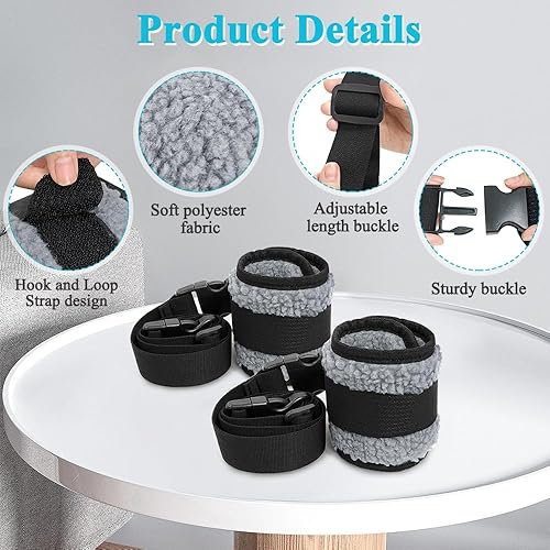 Miniatura 4 de Zelen 2 soportes para extremidades de cama, cama de hospital, restricciones médicas, soportes para extremidades pacientes para manos, pies, tobillo