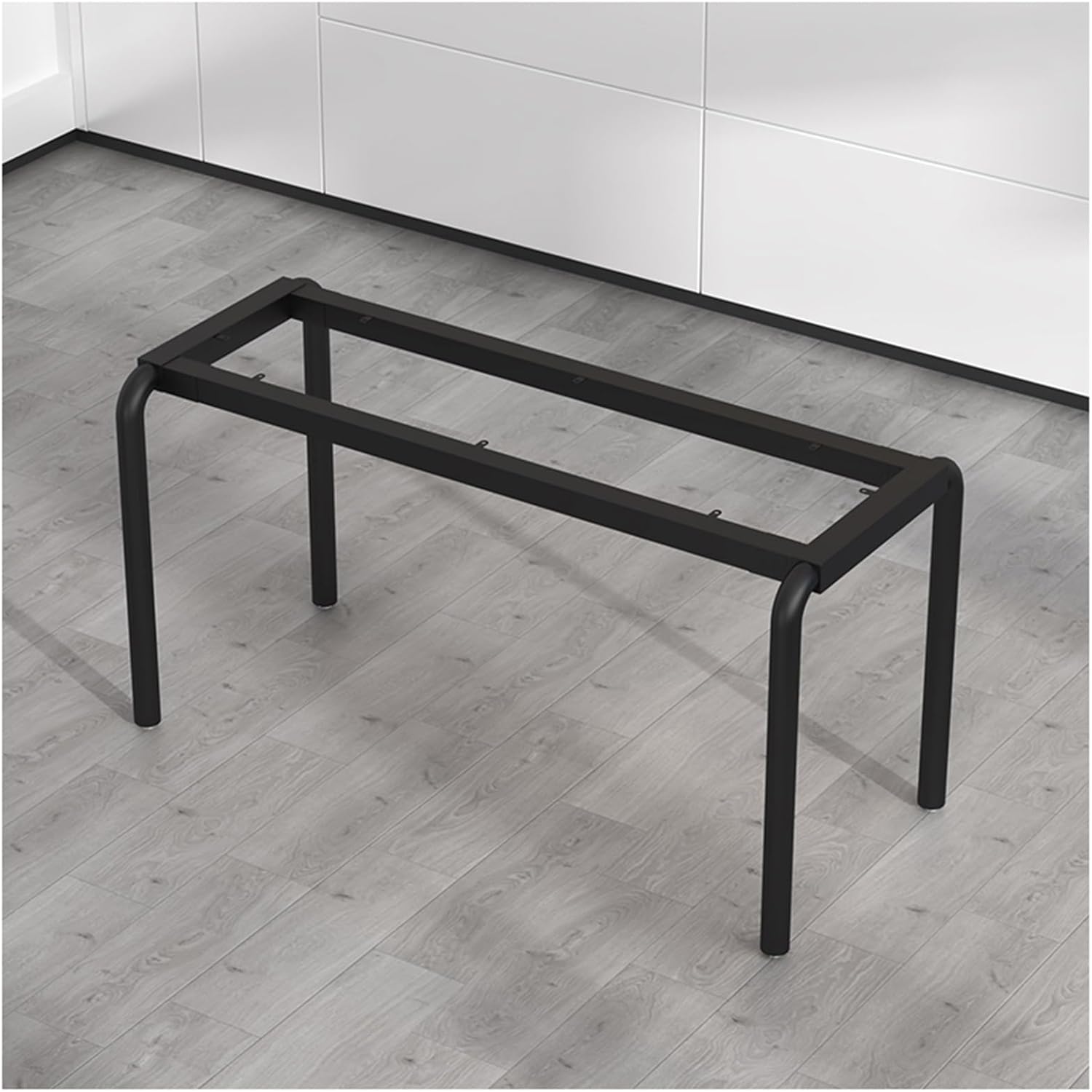 Heavy-Duty Metal Desk Legs Height 28.3" Equipped with Silent Foot Pats Curved Frame Design Water Proof and Wear-Resistance Multiple Mounting Hole Positions Desk Leg