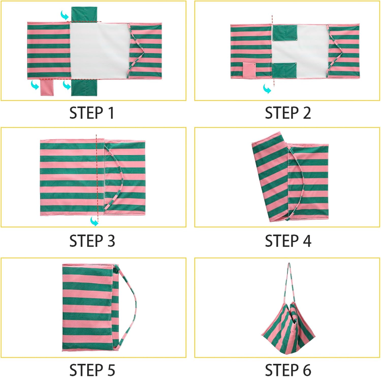 Beach Lounge Chair Towel Cover,Soft Microfiber Chaise Lounge Towel Cover Patio Pool Chairs Cover with Side Pockets,80" x 26" Chair Cover for Beach/Pool Sunbathing (Green and Pink Stripe)