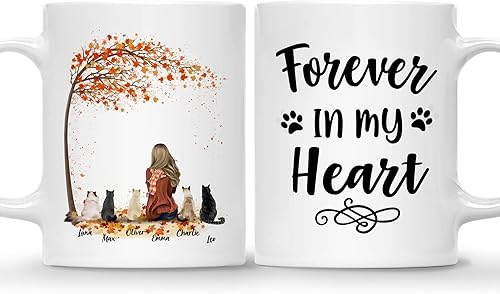 Miniatura 14 de Gossby Taza de café personalizada para mujer, regalo personalizado para mamá con diseño, nombre, raza, cumpleaños, día de la madre, regalo temático