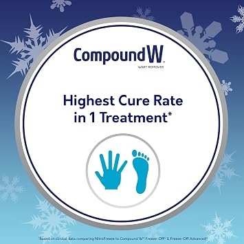 Compound W Nitro Freeze + GelPads Wart Remover, 1 Pen with 8 Applications | Nitrous Oxide Wart Remover, 3 Waterproof Hydrocolloid Bandages, Common & Plantar Warts, Highest Cure Rate in 1 Treatment*