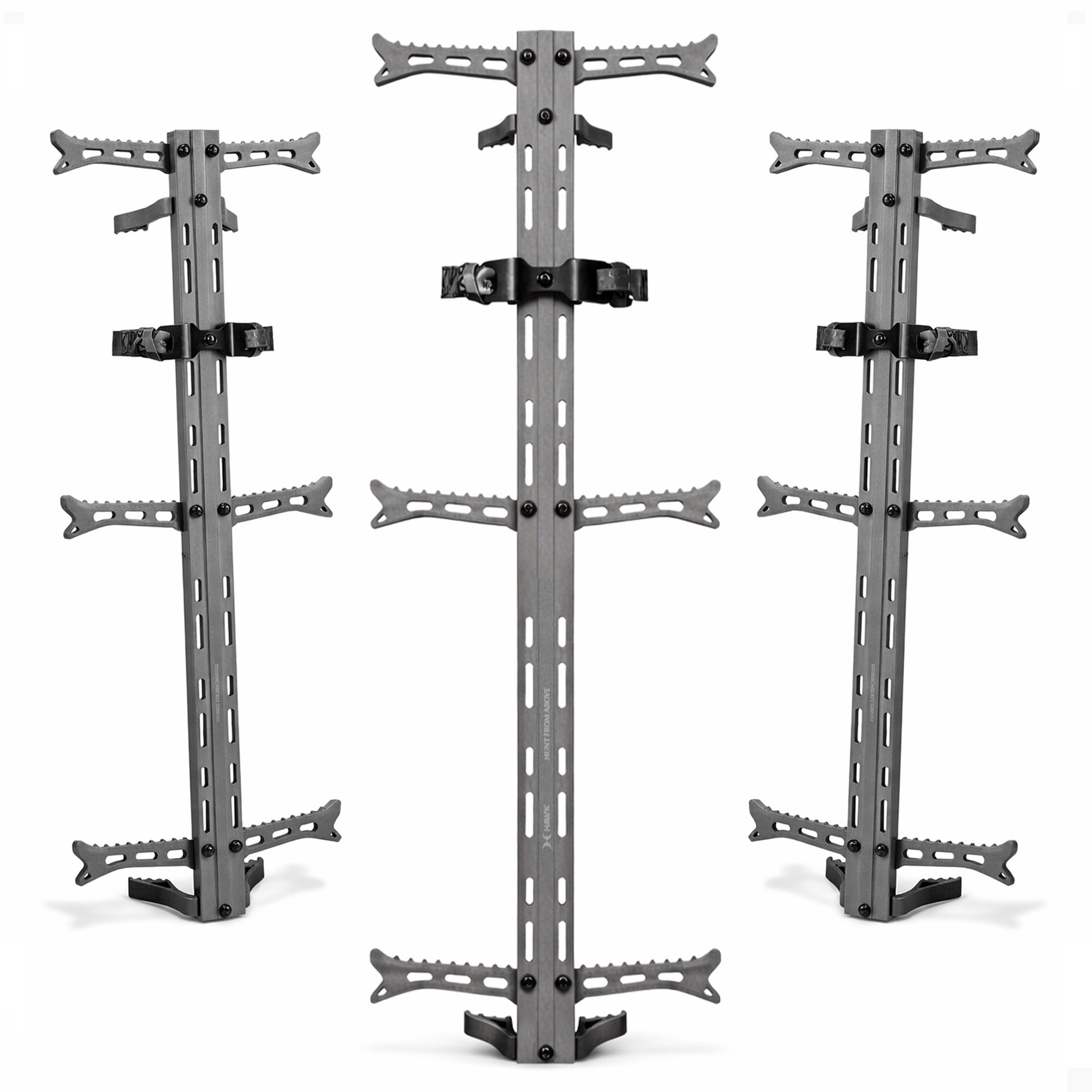Hawk Bastone da Arrampicata a Elio, Confezione da 3, Grigio