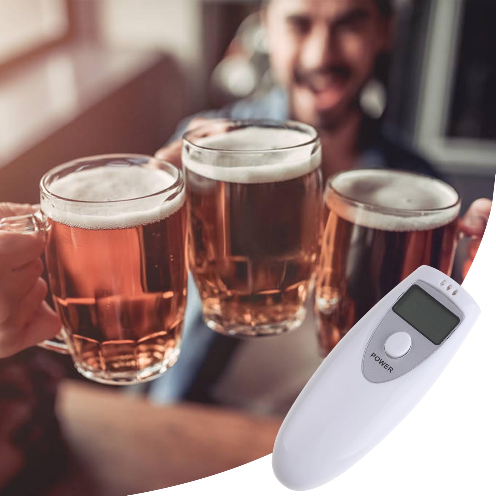 Etilots - presión arterial digital profesional | Precisión de etilómetro con pantalla LCD | Probador de alcohol portátil para individuos, control de alcohol en sangre confiable para la seguridad vial
