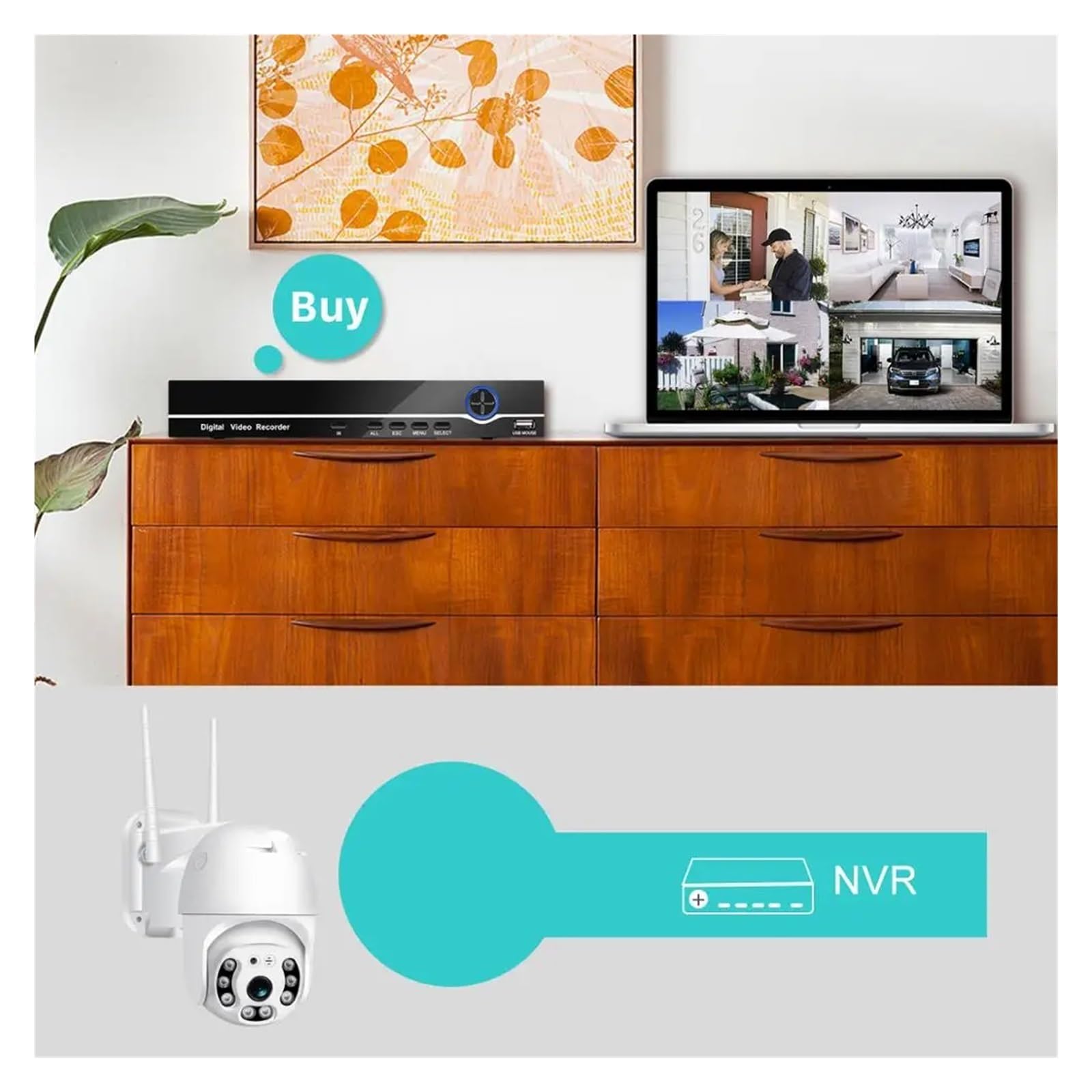 Caméra IP extérieure WiFi 1080P PTZ