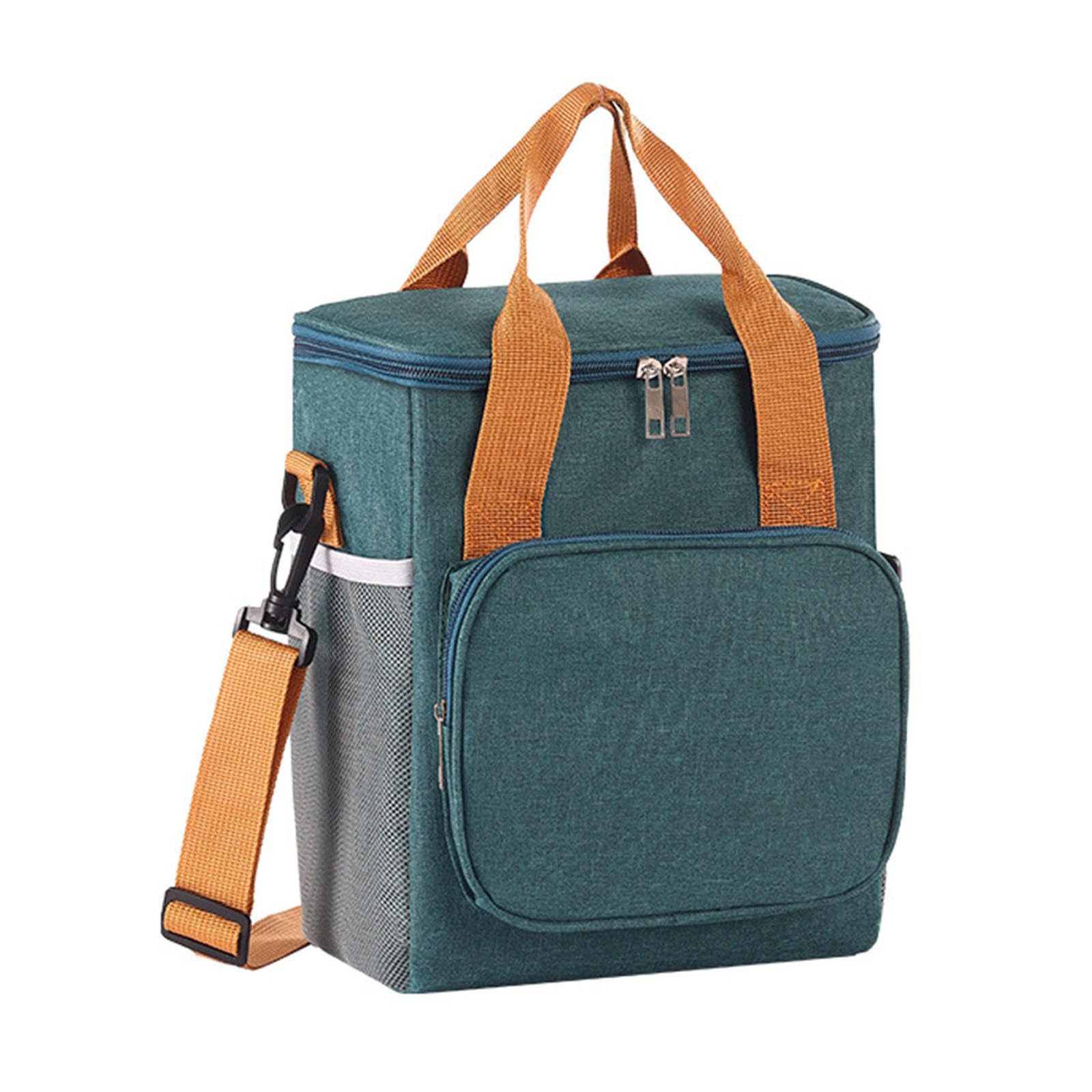 Tsophreniq Multi Compartment Lunch Organiser Insulated Meal Bag with Removable Shoulder Strap Oxford Cloth Food Container Insulated Lunch Bag