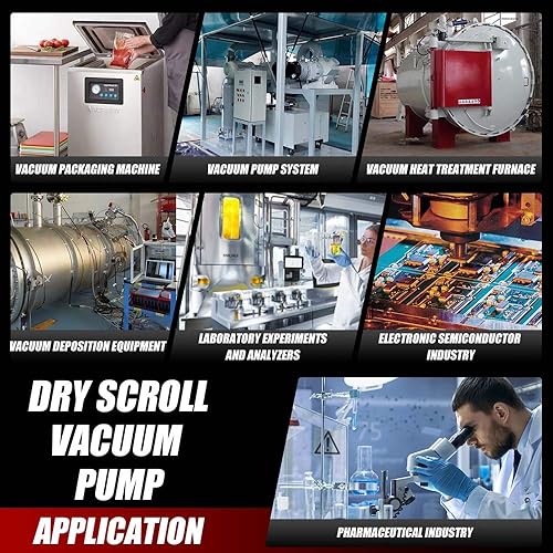 Miniatura 6 de HPDAVV Bomba de Compresor de Aire Scroll Sin Aceite de Reemplazo - 4.6KW6HP - 14cfm 150psi - Tipo de Imán Permanente Integrado - GL4T-P