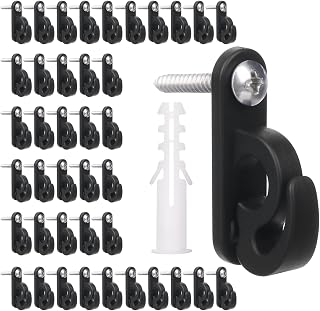 Light Clip Hanger Hooks for Outdoor String Lights,Screw Hooks for Hanging Christmas Light,Light Wire and Led Fairy Led Light Clips,Patio Wall Hooks for Garage New Year Holiday Party