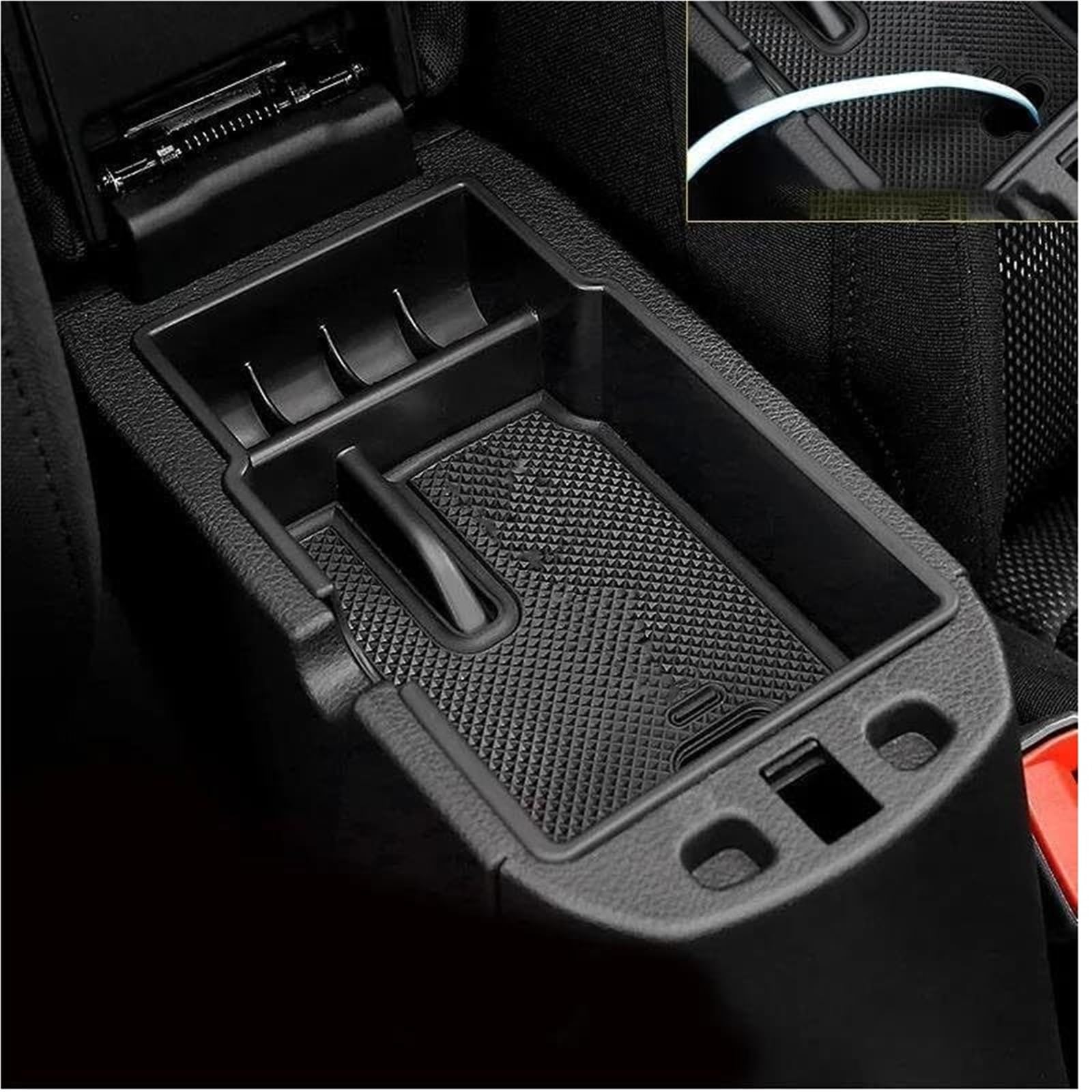 Costume de boîte d'accoudoir de siège Plateau de rangement pour accoudoir central de voiture pour Jeep pour Renegade 15-23