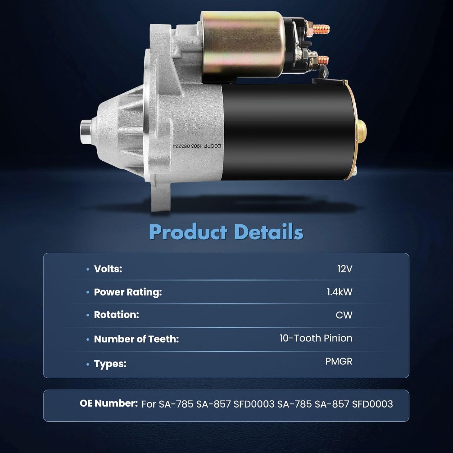 ECCPP Starters fit for Ford for Mustang 1992 1993 Ranger 1991-1997 Ranger 1998-2001 2.5L for Mazda b Series Pickups 1994-1997 1998-2001 2.5L Tug Tow Tractor MG All for Ford SFD0003 3238N