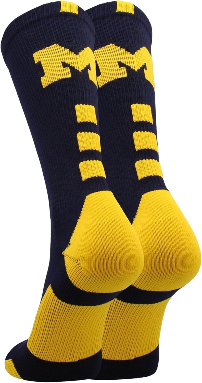 TCK Michigan Wolverines Socks Baseline Crew - Image 2