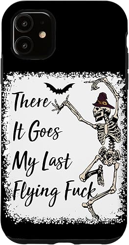 Miniatura 10 de Funda divertida de esqueleto de Halloween para iPhone 11 Pro Max There It Goes My Last Flying Fuck