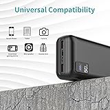 PowerBank 50,000 mAh Large Capacity, 22.5 W Power Bank PD20W Fast Charging External Mobile Phone Battery USB C with LED Display 3 Outputs & 2 Inputs Portable Charger for iPhone 16 15 14 13 12 Pro Max - 3