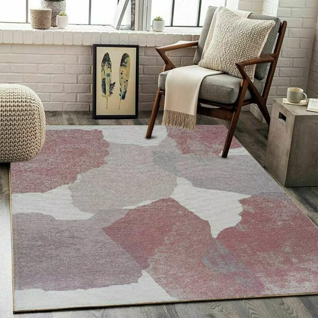 Tapis à cheveux courts 50X70CM doux et facile à nettoyer pour salon
