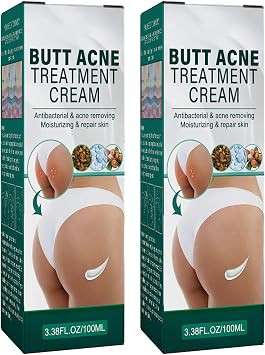Butt Acne Treatment Cream - Moisturizing Skin Repair & Pimple Balance, Spot Control, Pore Shrinking - Scars Recovery - 2PC
