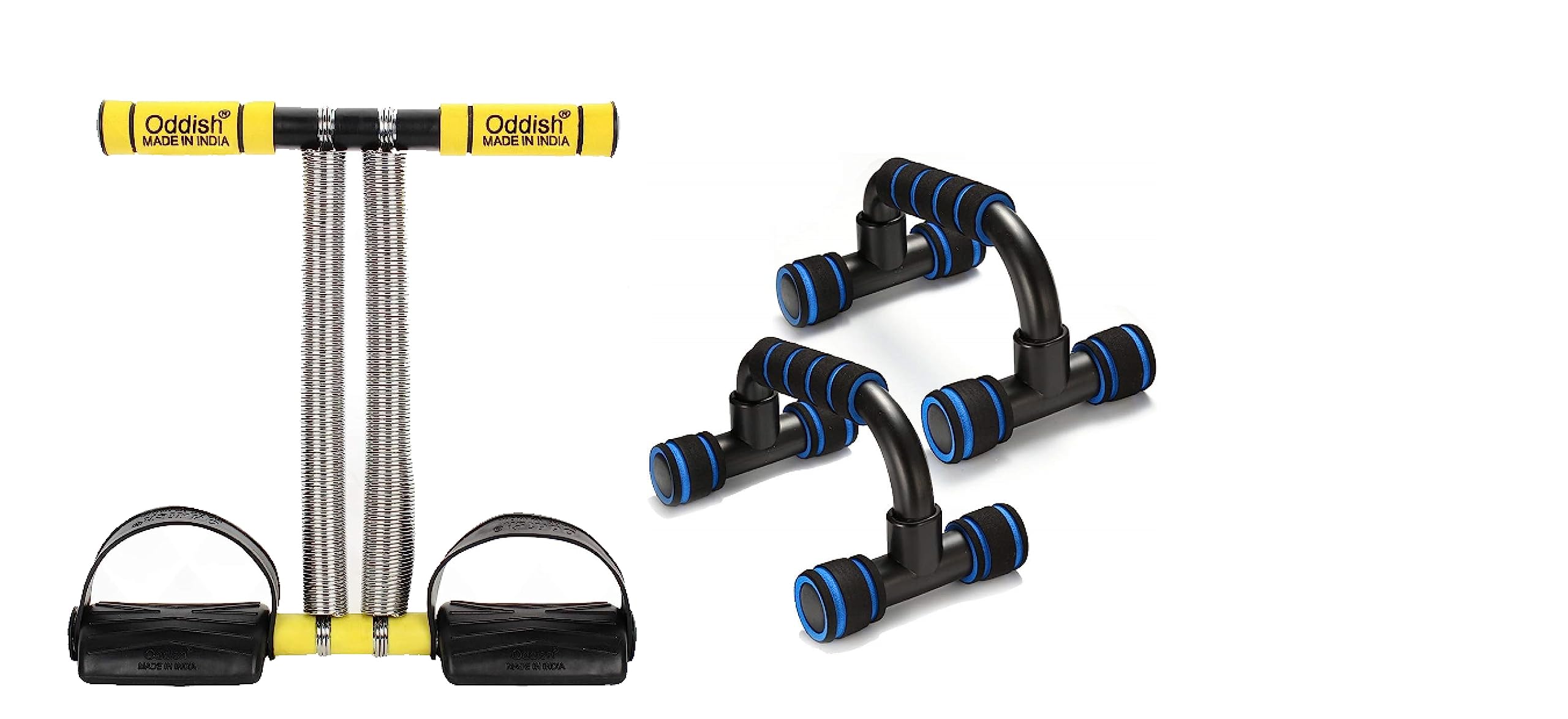 Oddish® Tummy Trimmer Double Spring for Men & Women, Body tonner, Waist trimmer, Fat Buster, Abs Exercise & fitness Equipment, abdominal exercise for Home & Gym Use (YELLOW TT WITH PUSH UP BAR) (B08T6MWDVY) Amazon Price History, Amazon Price Tracker
