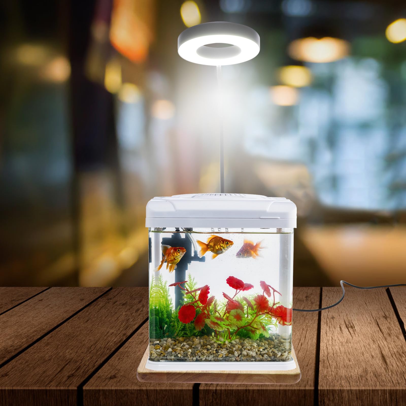 GALPADA Lámpara LED para Acuario de 10 W Diseño Ajustable y Material de Aleación de Aluminio, Luz para Plantas Acuáticas en Peceras y Tanques Ornamentales