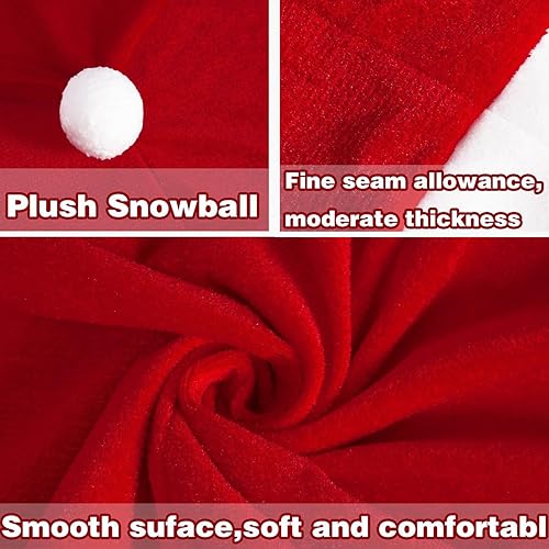 Miniatura 5 de Juego de 4 fundas para sillas de comedor con sombrero rojo, fundas para el respaldo de sillas de comedor con sombrero de Papá Noel, para decoración