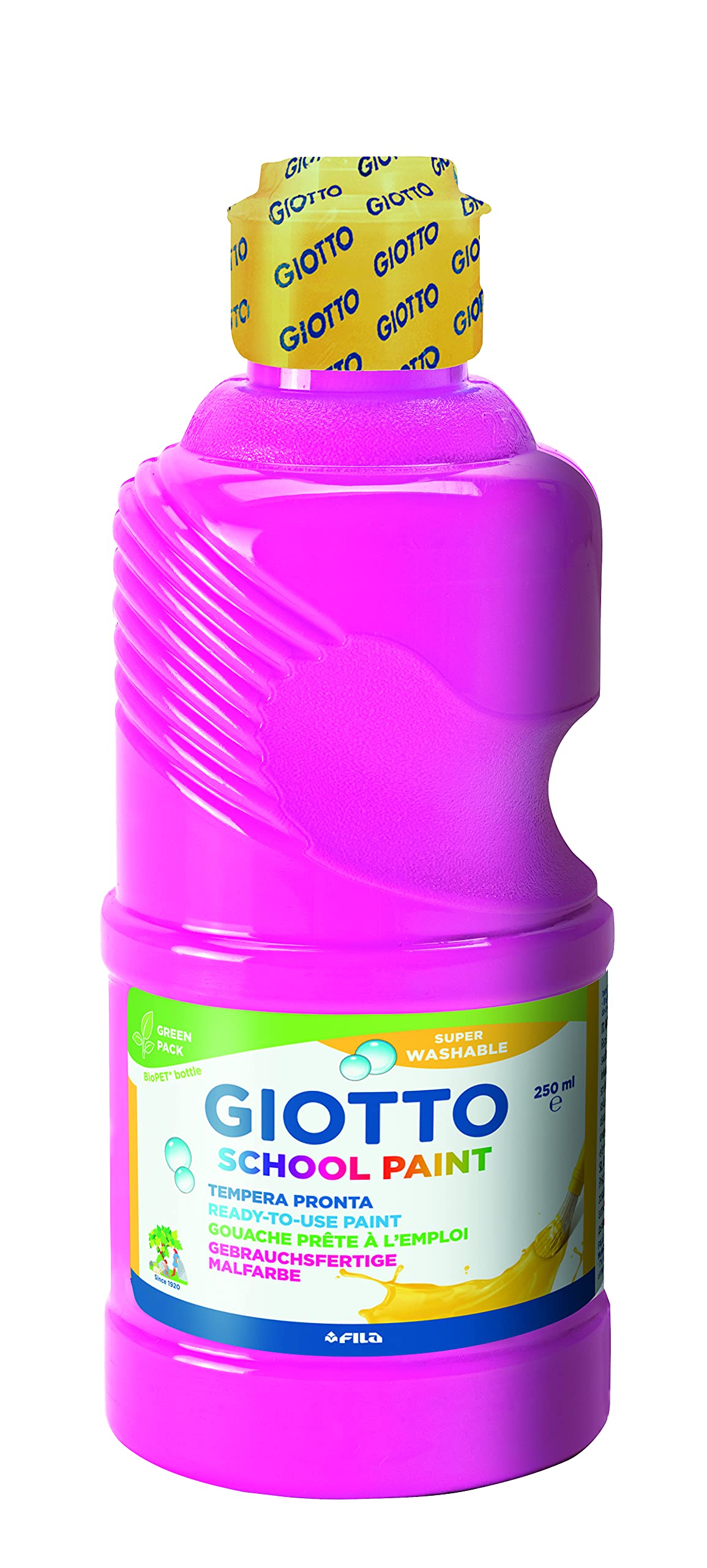 Giotto Gouache School Paint Ultra Lavable-Lot 8 X 250 ML, F40017, Assortiment