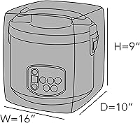 Vista 3 de Covermates Keepsakes - Rice Cooker Cover - Dust Protection - Stain Resistant - Washable - Appliance Cover, Red