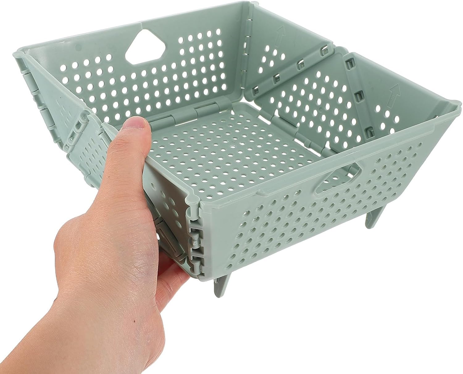 2pcs Collapsible Plastic Kitchen Colanders Foldable Drain Basket Strainers for Efficient Draining of Pasta and Berries, Space-saving Fruit and Vegetable Washing Basket for Kitchen
